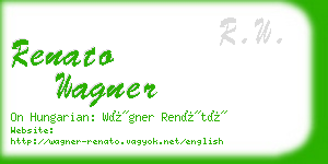 renato wagner business card